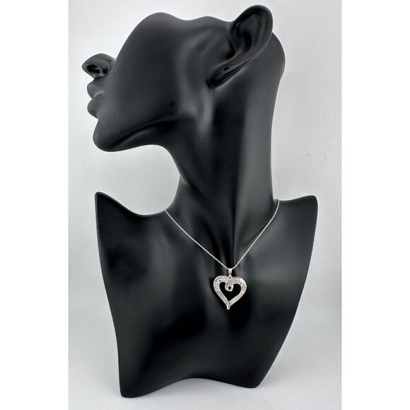 Stunning 1 Ct Natural Diamond Heart Shaped Pendant with Chain - Picture 16 of 16